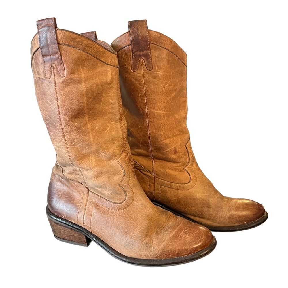 Jessica Simpson Brown Leather Western Boots - Women size 6